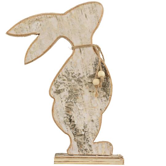 12" Rustic Wooden Rabbit Silhouette Easter Accent